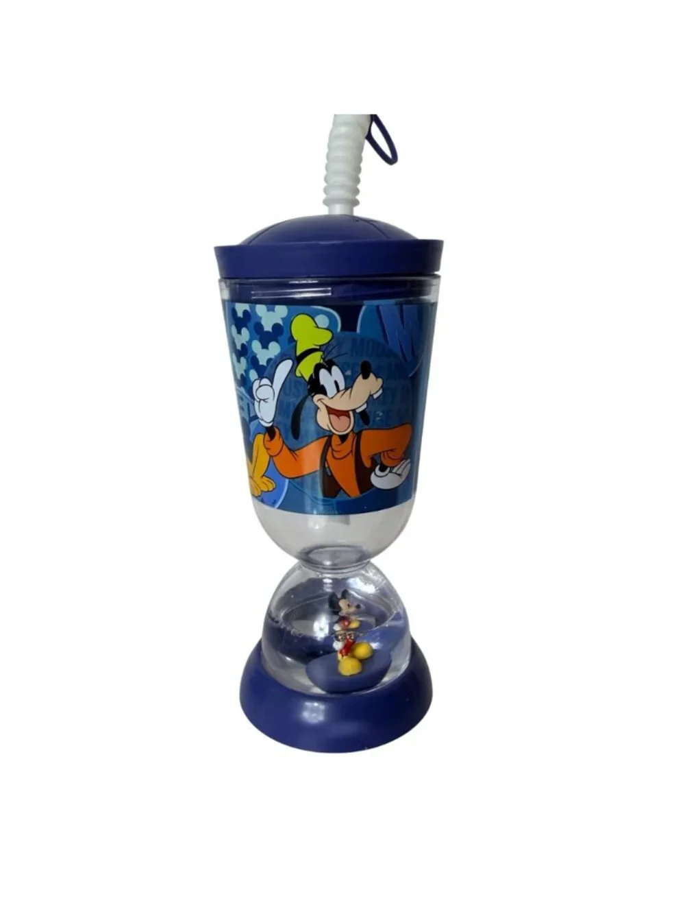 Disney Mickey Mouse Buddy Sip 15oz Tumbler Floating Base Pluto Straw BPA Cup